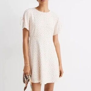 Madewell retro tie sleeve fit & flare sundress floral